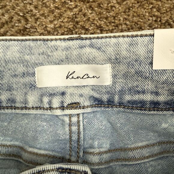 NWT KanCan Jeans Women's 11/29 High Rise Bootcut Flare Acid Wash Raw Hem - Picture 5 of 13